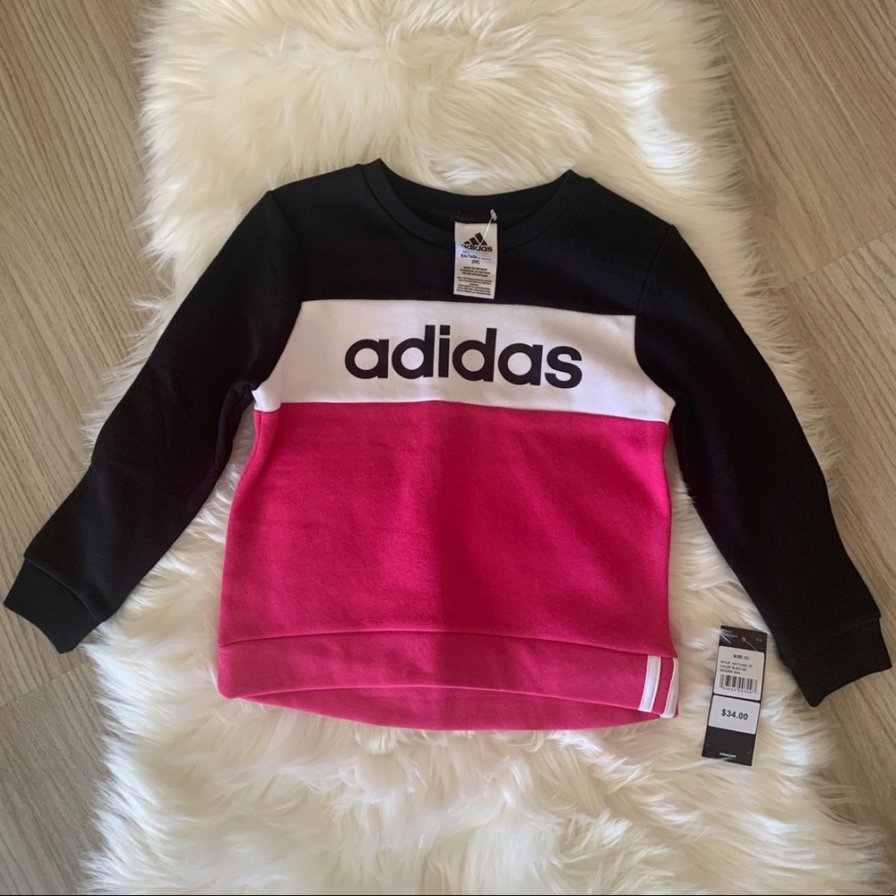 NWT Girls Adidas Pullover Sweatshirt Size 6x